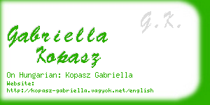 gabriella kopasz business card
